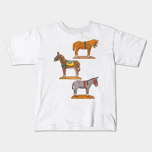 Zebra Donkey and Horse Kids T-Shirt